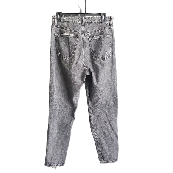 ZARA Women's Size 6 Black Thrashed Jeans  Grunge - Picture 2 of 9